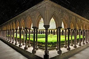 Visitor Attraction Prints: Cloister of the Mont Saint-Michel Abbey