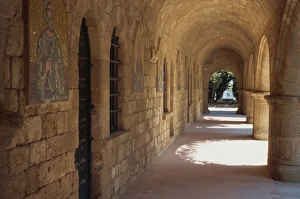 Rhode Prints: Cloisters in the Christian Monastery of Pileramos