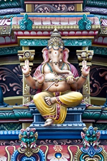 China Town Prints: Close up of the Gopuram of the Sri Mariamman Temple