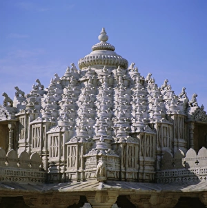 Stone Carving Prints: Close up of the main dome of the Jain Temple