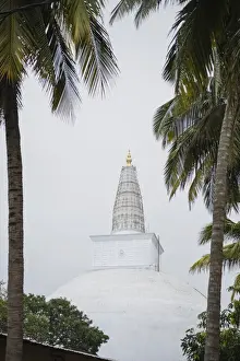 Anuradhapura Prints: Close up of Ruwanwelisaya Dagoba in the Mahavihara (The Great Monastery)