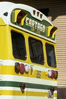 Buses Prints: Close-up of a bus in San Jose, Costa Rica, Central America