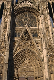 Rouen Prints: Close-up of the cathedral at Rouen, Haute Normandie, France, Europe