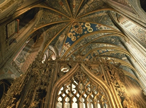Albi Prints: Close-up of the ceiling in the interior of the cathedral at Albi, Midi-Pyrenees
