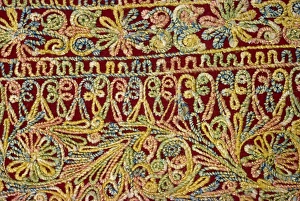 Floral Design Prints: Close-up of coat embroidered in Dera Ismail Khan