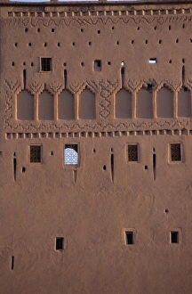 Ouarzazate Prints: Close-up of decorated wall