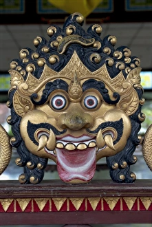 Close-up of the face of a demon at the Kraton or Sultans