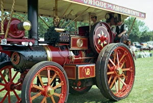Industry Collection: Close-up of a fairground engine, England, United Kingdom, Europe