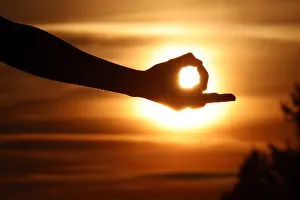 Closeup View Gallery: Close-up of a female hand forming a Mudra gesture used in yoga practice and meditation