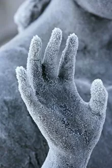 Images Dated 30th December 2005: Close-up of frozen hand on sculpture, Milano monumental cemetery, Milan, Lombardy, Italy