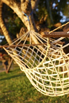 Hammock Prints: Close-up of a hammock, Ile Sainte Marie, Madgascar, Africa