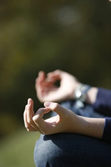 Images Dated 29th October 2007: Close-up of hands during meditation
