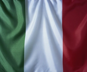 Stripe Prints: Close-up of Itallian flag