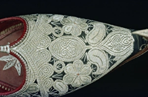 Embroidery Prints: Close-up of khusa (mans shoe)