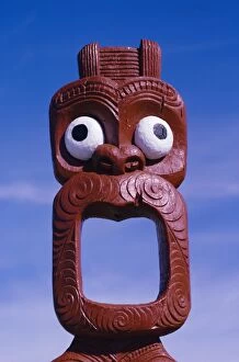 Images Dated 6th August 2008: Close-up of Maori statue
