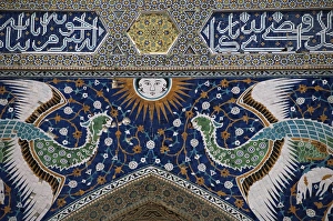 Bukhara Prints: Close-up of mosaic work