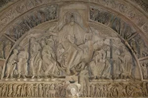 Images Dated 28th September 2009: Close-up of Narthex tympanum, Vezelay Basilica, Vezelay, UNESCO World Heritage Site
