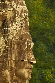 Images Dated 30th December 2010: Close-up of sculpture, Bayon temple, dating from the 13th century, Angkor