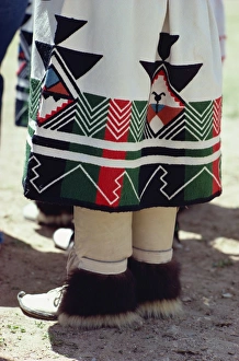 Legs Prints: Close-up of the skirt and shoes from the costume of