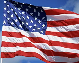Flag Prints: Close-up of the Stars & Stripes, United States of America, North America