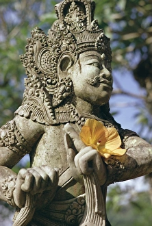 Human Face Prints: Close-up of statue
