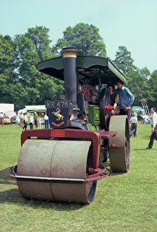 Industry Prints: Close-up of steam roller, England, United Kingdom, Europe