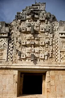Images Dated 29th October 2009: Close-up view of the Nunnery Quadrangle, Uxmal, UNESCO World Heritage Site