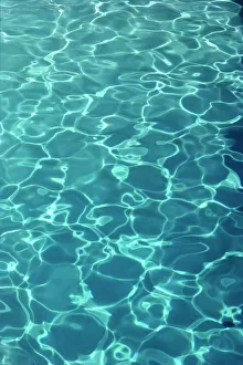 Turquoise Prints: Close-up of water in swimming pool