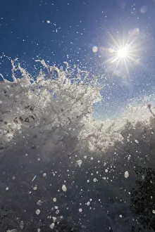 Livorno Province Prints: Close up of waves, Pomonte Beach, Marciana, Elba Island, Livorno Province, Tuscany