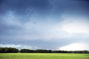 Oklahoma Prints: Cloud to ground lightning flash or strike