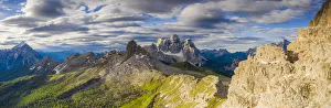 Monte Pelmo Prints: Clouds over Becco di Mezzodi, Monte Pelmo and Antelao, aerial view, Dolomites