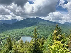 Ponds Prints: Clouds over High Peaks of the Adirondack Mountains and Heart Lake near Lake Placid