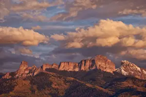 Skyscape Prints: Clouds over Palisades at sunset
