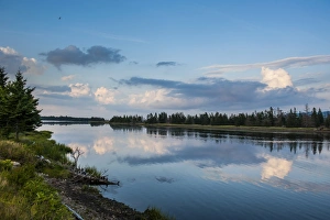 Calmness Prints: Clouds reflecting in the water at Jersey Cove