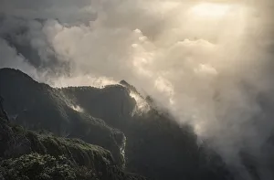Sichuan Prints: Cloudy sunrise from the peak of Emeishan, Emeishan, Sichuan, China, Asia
