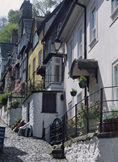 Cottage Prints: Clovelly village, North Devon, England, United Kingdom, Europe