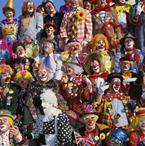 Portraits Prints: Clown convention, Bognor Regis, West Sussex, England, United Kingdom, Europe