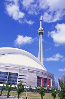 Stadium Prints: CN Tower and Skydome, Toronto, Canada
