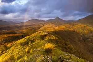 Meteorological Prints: Cnicht under a rainbow at sunset