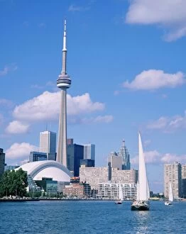 Images Dated 26th July 2008: The C.N.Tower and the Toronto skyline, Ontario, Canada