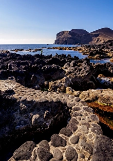 Azores Prints: Coast of Cais towards the Ponta dos Capelinhos, Faial Island, Azores, Portugal, Atlantic