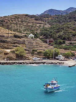 Fishing Boat Prints: Coast of Diafani, Karpathos Island, Dodecanese, Greek Islands, Greece, Europe