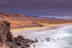 Typically Spanish Prints: Coast, El Cotillo, Fuerteventura, Canary Islands, Spain, Atlantic, Europe