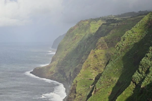 Sea Cliffs Prints: Coast near Ponta do Pargo, Madeira, Portugal, Atlantic Ocean, Europe