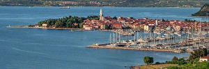 Cuisine Prints: Coast and old town of Izola, Primorska, Slovenia