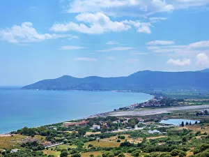 Samos Prints: Coast of Pythagoreio, elevated view