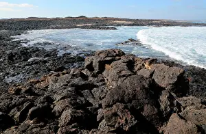 Foam Prints: Coastal landscape near Majanicho on north coast of Fuerteventura