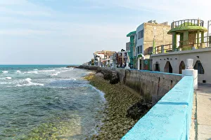 Concrete Prints: Coastal promenade walkway on east coast of Isla Mujeres