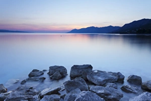 Tranquil Scenes Prints: Coastal scenery at sunset, Makarska Riviera, Dalmatia, Croatia, Europe