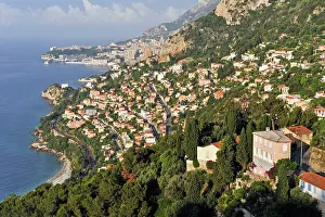 Southern Prints: Coastal view from the old village overlooking the Mediterranean sea in southeast France